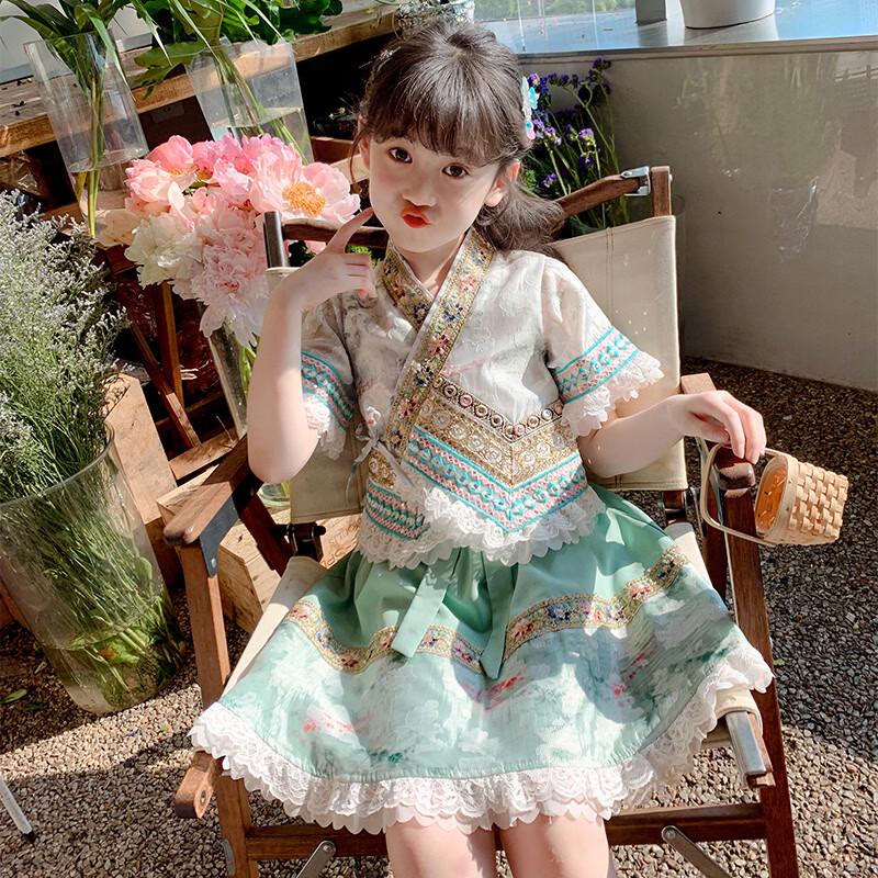 

Anneyol Girls Ethnic Summer Princess Dress 160
