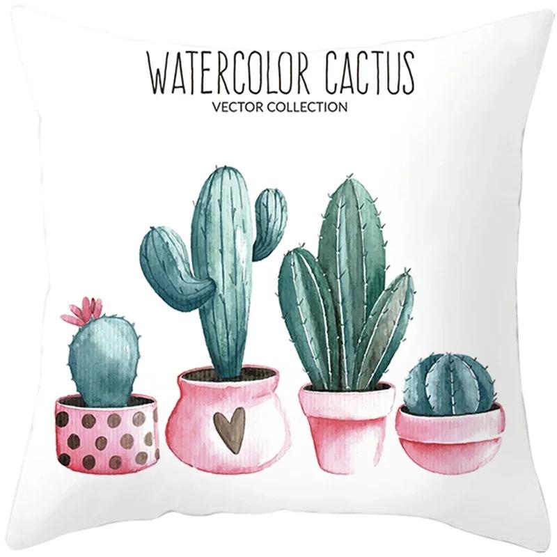 Summer Nordic Plant Pillow Case Tropical Style Cushion Cover Polyester  Pillow Cushion Covers Funda x
