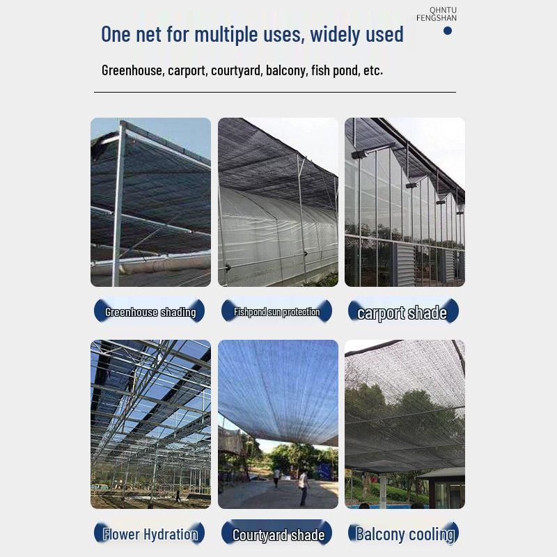 High Temp Resistant Thickened Black Shade Net for Sun Protection