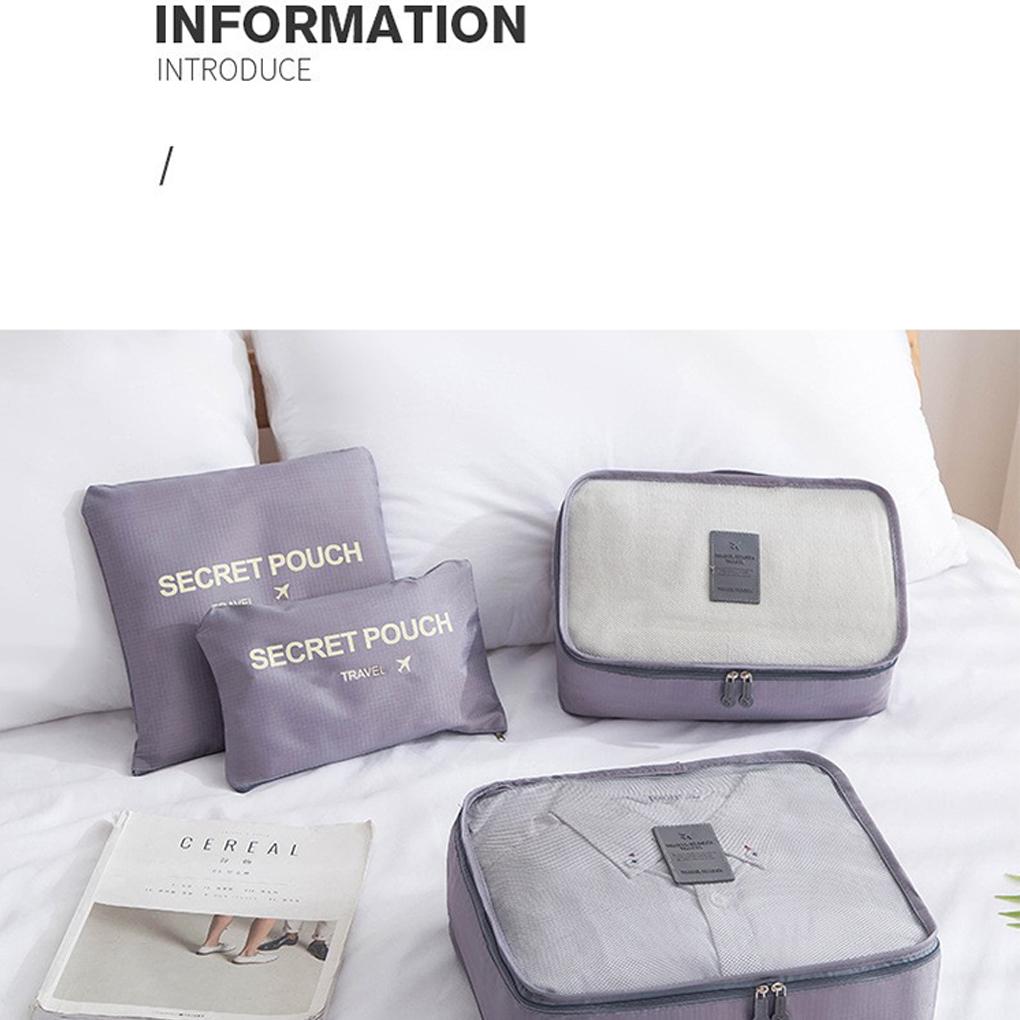 7 Pieces Travel Laundry Bag Packing Clothes Storage Organizer Luggage Holder Zipper Foldable Waterproof Shoes Underwear