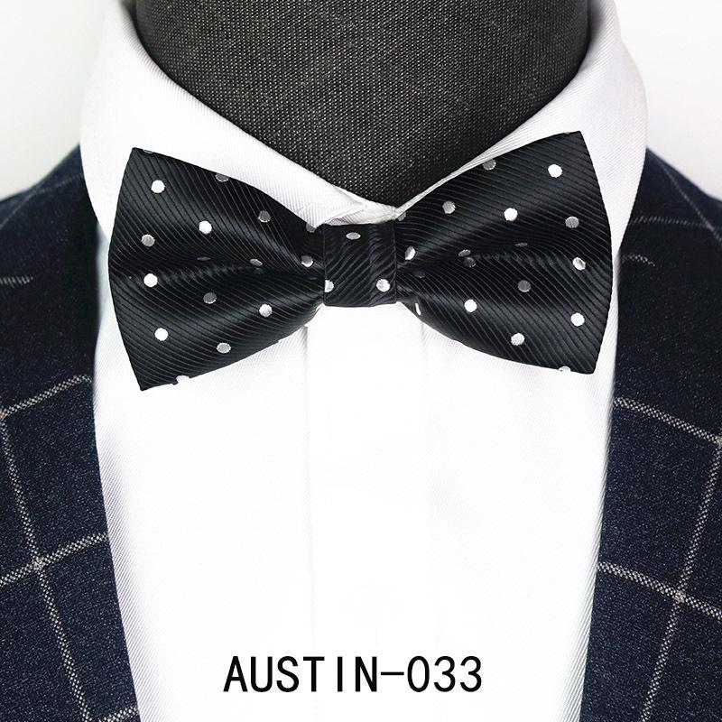 Men's Jacquard Bow Tie & Boutonniere Set for Weddings
