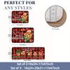 1Pcs Anti Fatigue Kitchen Rugs Christmas Cheer Waterproof Non-Slip Thick Cushioned Kitchen Mat Heavy Duty Comfort Standing Mat for Kitchen