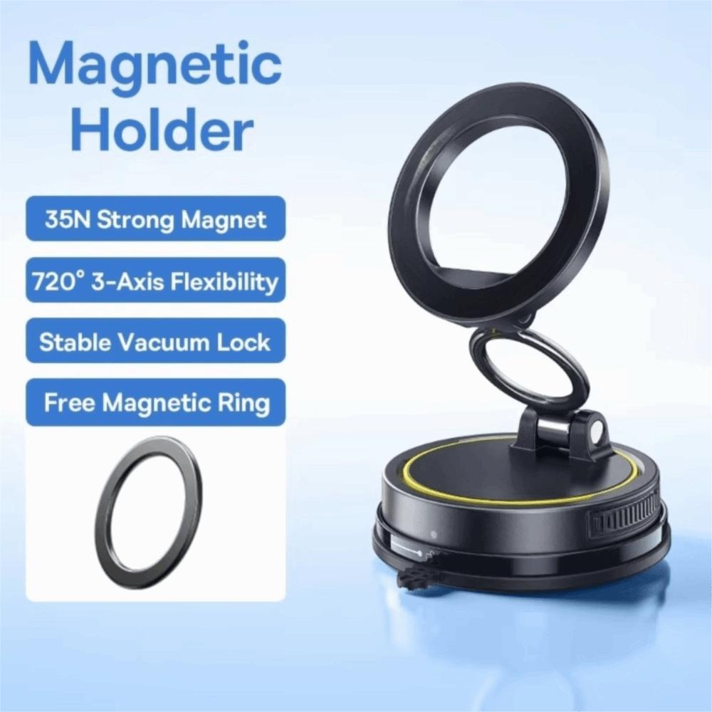Vacuum Suction Cup Car Phone Holder Magnetic Vacuum Car Phone Mount Travel