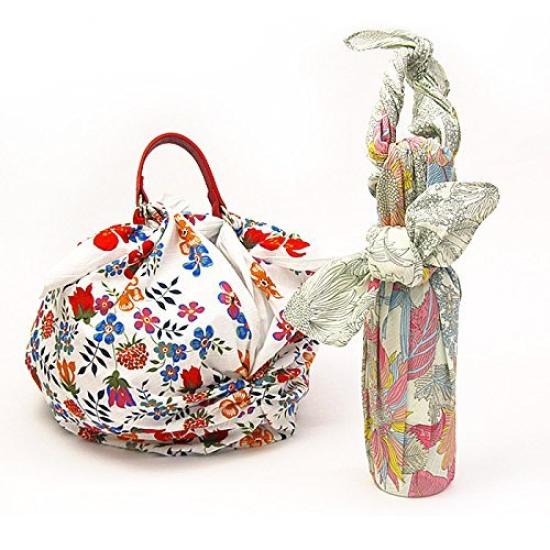 Liberty Large Furoshiki Liberty and Edenham 92cm White Cotton Shantung Made In Japan (Wrapping Cloth), Pattern, Wide, Furoshiki,