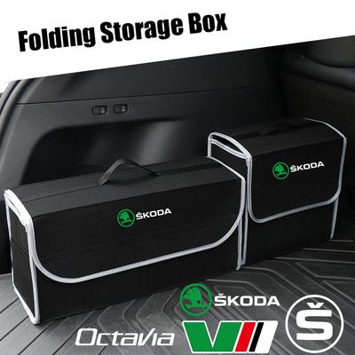 2025 New Portable Car Sundries Storage Box Trunk Folding Organizer Bag Tool Case For Skoda S Kodiaq Kamiq Karoq VII Octavia Supe