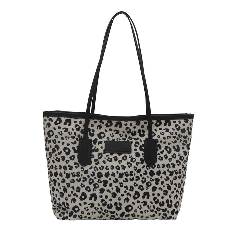 Print Luxurious Leopard Large Tote Bag For Women Trendy Street Handbag Style
