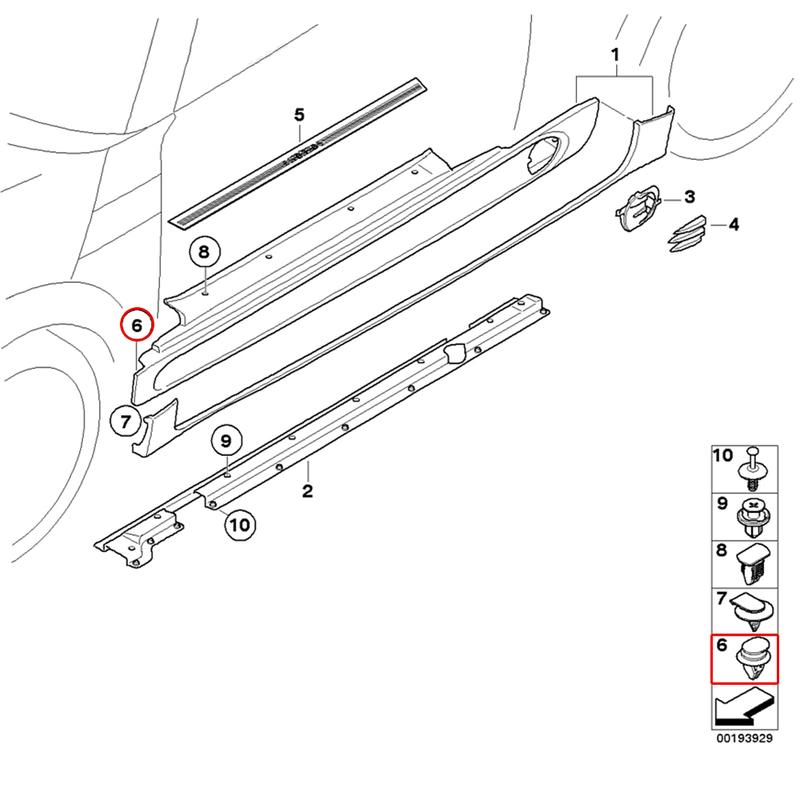 

20PCS CAR EXTERIOR SIDE SKIRT TRIM CLIPS RIVET BLACK for BMW E46 X5 E53 MINI COOPER S D R50 R53 R55 R56 R57 R58 R59 07131480419