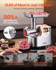 Electric Meat Grinder, 2.3 kg/Min Capacity, #8 Meat Mincer with 3 Grinding Plates, 3 Sausage Stuffing Tubes & Kubbe Kit, 700W/0.77HP Sausage Stuffer