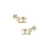 CHANEL Star No. 5 Metal and Rhinestone Earrings Women's Gold