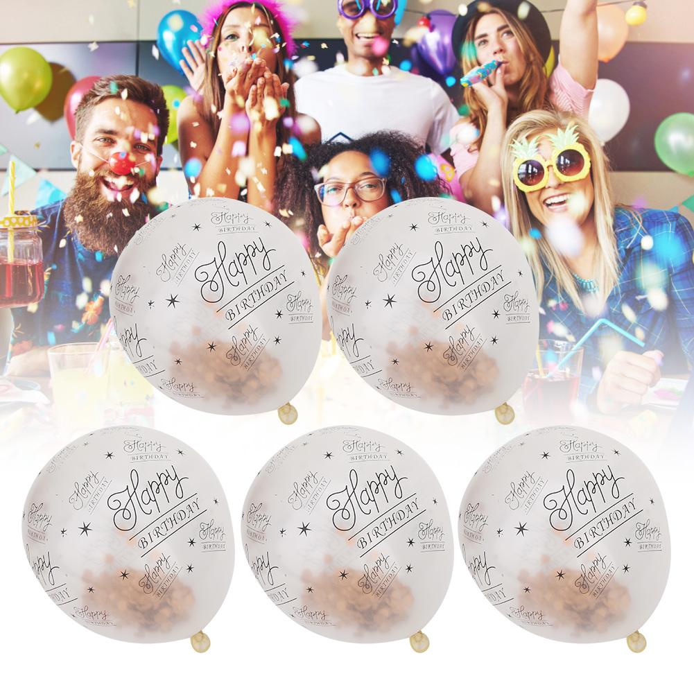 10Pcs Latex Transparent Balloon with   Words for Birthday Party Wedding Anniversary Decorate