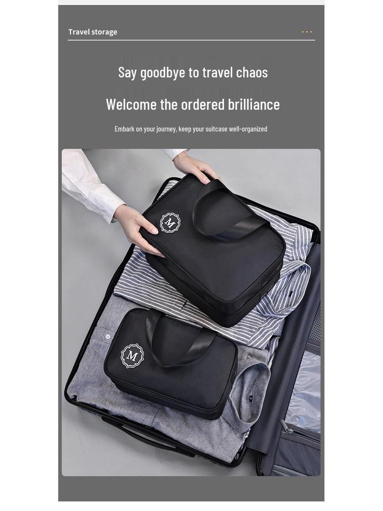 Men's Double-Layer Waterproof Toiletry Bag - Large Capacity Travel Organizer