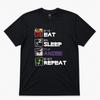 Eat Sleep Anime Repeat Graphic T Shirt