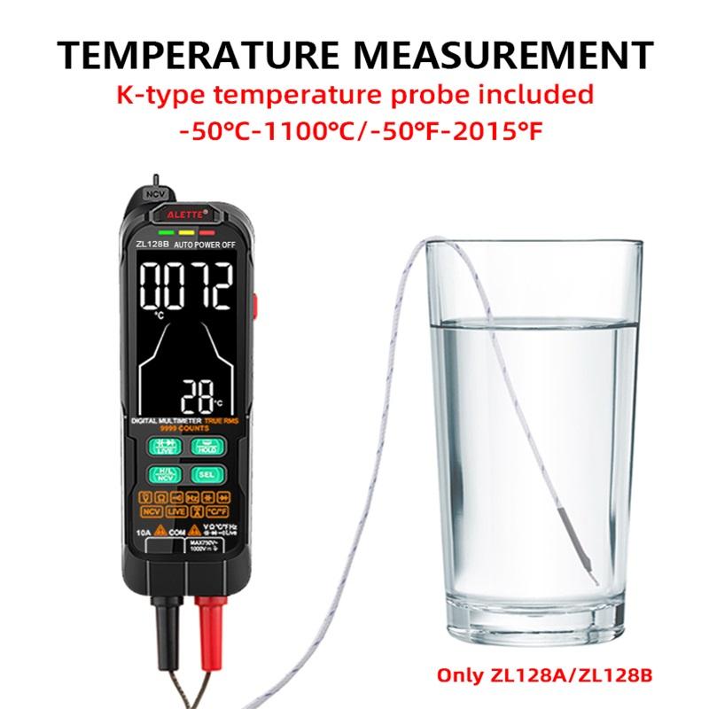 Digital Multimeter Ac Dc Current Voltage Detector Pen True Rms Capacitance Temp Usb Charge Auto Range Multimetro Ncv