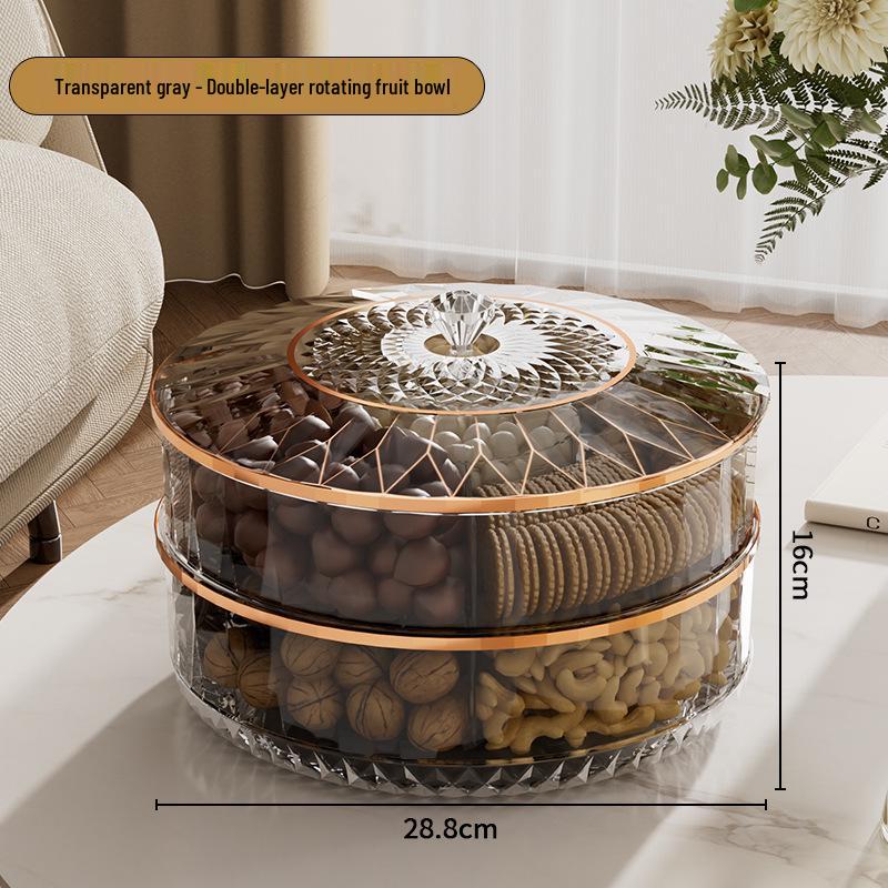 Elegantní miska na ořechy a sladkosti: Uzavíratelný talíř na ovoce a krabička na svačiny pro konferenční stolek