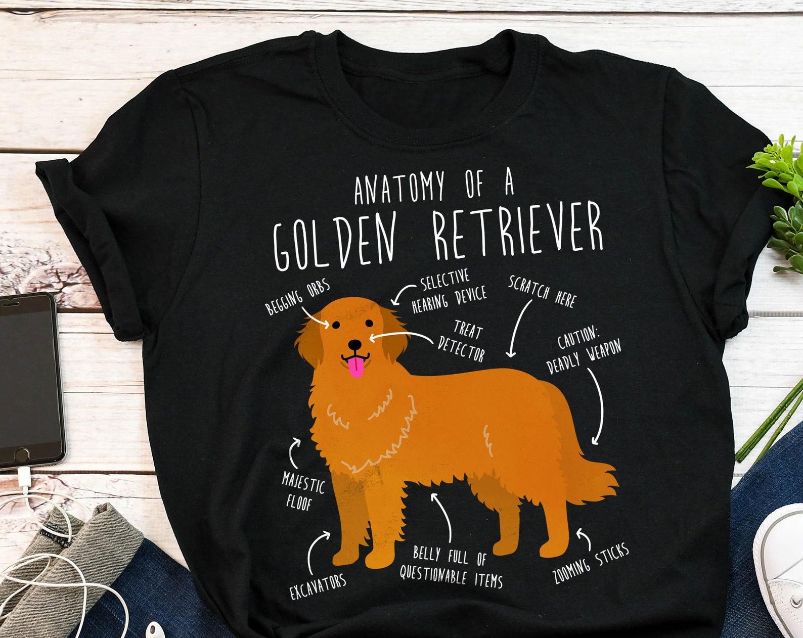Golden Retriever Shirt, , , Funny Dog Lover Gift, Cute Golden Retriver Mom Dad T-shirt, Dog Tshirt, Pet Tee, Review Doggo Meme Humor 110