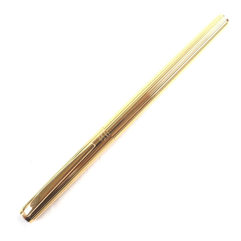 Excellent MONTBLANC Fountain Pen Noblesse Stripe Gold 14K Mens Used