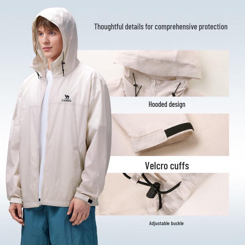 Camel Men's Hooded Windproof Sun Protection Jacket