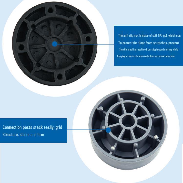 Washer & Fridge Anti-Vibration Pads for Elevation & Stability
