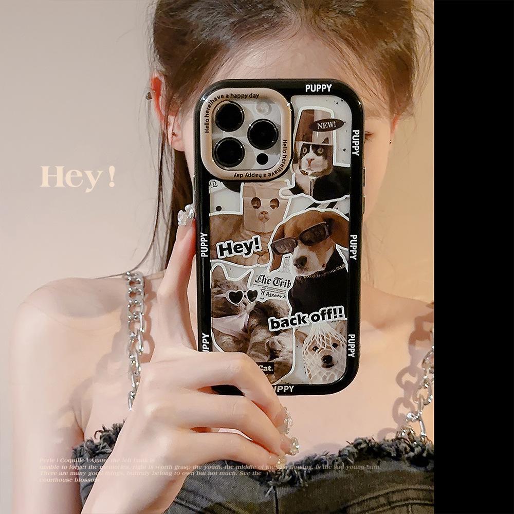 Magnetic Sucking Suitable for 15ProMax Apple Phone Case Sunglasses Cat and Dog IPhone 16 Acrylic 12 Trendy Cool 13 Hard 14