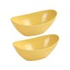 2PCS Thickened Fruit Serving Bowl Large Capacity Preparing-food Bowl Ingot Shape Salad Bowl  Nut