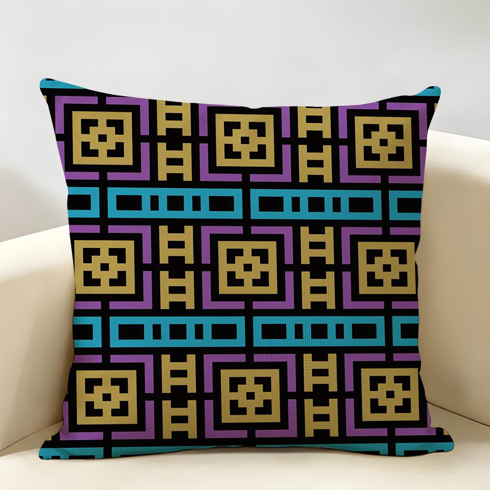 Imazighen Kabyle Jewelry Cushion Cover Natural Linen Organic Fabric DoubleSided Printing Room Sofa Decor Pillow Case