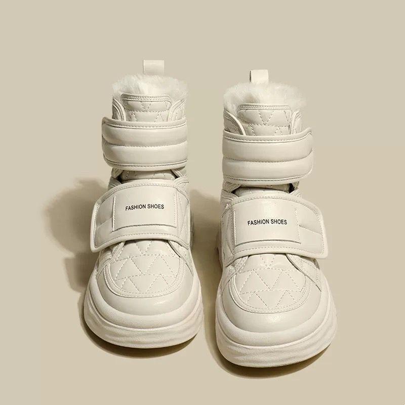 Snow boots short boots autumn and winter new velvet thick-soled muffin thickened warm cotton shoes