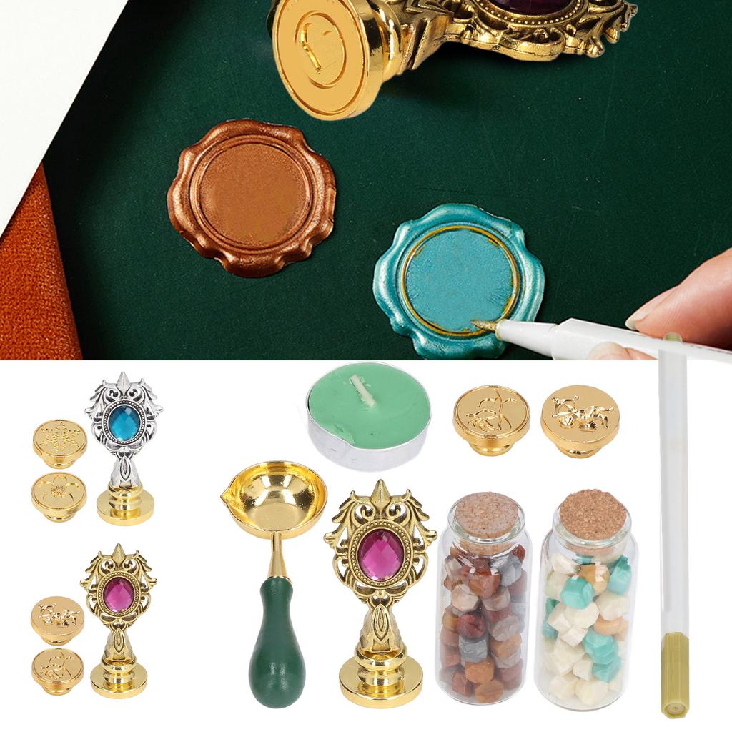 Wachs Stempel Kit Klar Gravur Abnehmbare Griff Feine Ceraceous Exquisite Verarbeitung Stempel Wachs Ofen