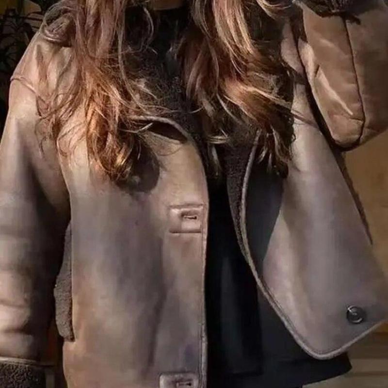 Damen Neuer Herbst und Winter Lockerer Pelz Einteilige Warme Baumwolljacke