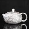 Handmade 999 Pure Silver Chinese Dragon & Phoenix Teapot
