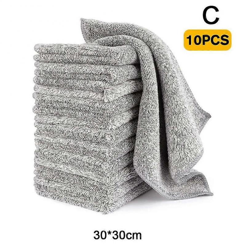 Bamboo Charcoal Fiber Dish Towel Household Cleaning Tools