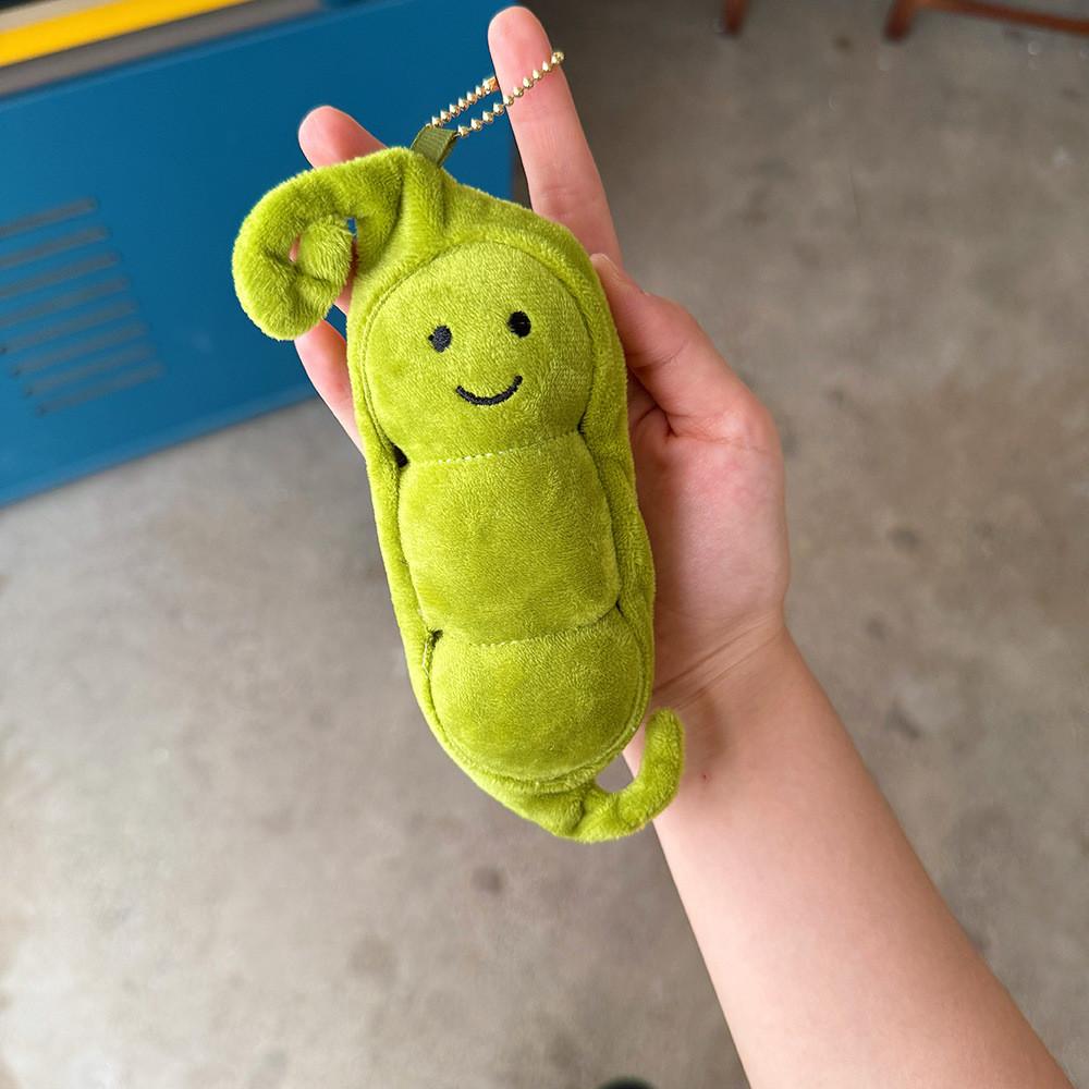 Guava Edamame Plush Keychain With Cute Vegetables For Backpack Decor And Gift