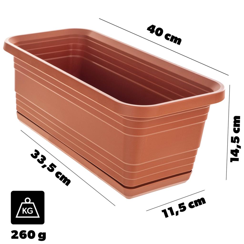 KADAX Balcony Flowerpot Flower Box + Stand