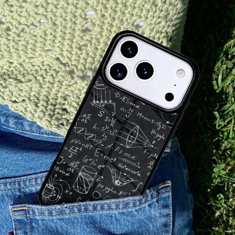 Physics Math Formula Equation soft mobile phone case Compatible with IPhone 17 16 15 14 13 12 11Pro Max 17 Air cover