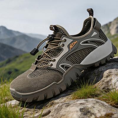 Men's Outdoor Mesh Hiking Shoes Breathable Non-slip Quick-dry Wading Shoes for Summer Trekking Walking Fishing Water Sneakers