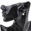 CHANEL COCO Mark Piercing black Plated Gold/Fake pearl 4.6g Women Used