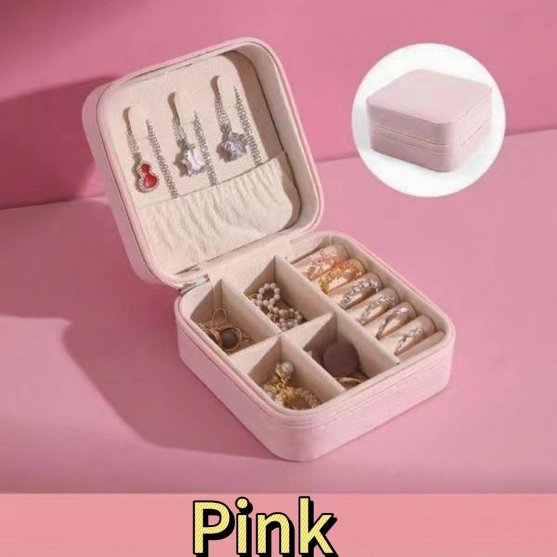 A Portable Storage Box for Travel Jewelry Boxes, Rings, Earrings, Necklaces, and Bracelets for Christmas Candy Wedding Birthday