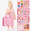 Toddlers Travel Busy Board for Boys Girls Montessori Toys for 2+ Year Old Preschool Learning Life Skill, Alphabet, Number, Shape