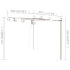 Garden Pergola Antique Brown 4 x 3 x 2.5 m Iron