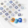 Bohemian Ethnic 5D Nail Stickers - Self-Adhesive, Three-Dimensional Decoration