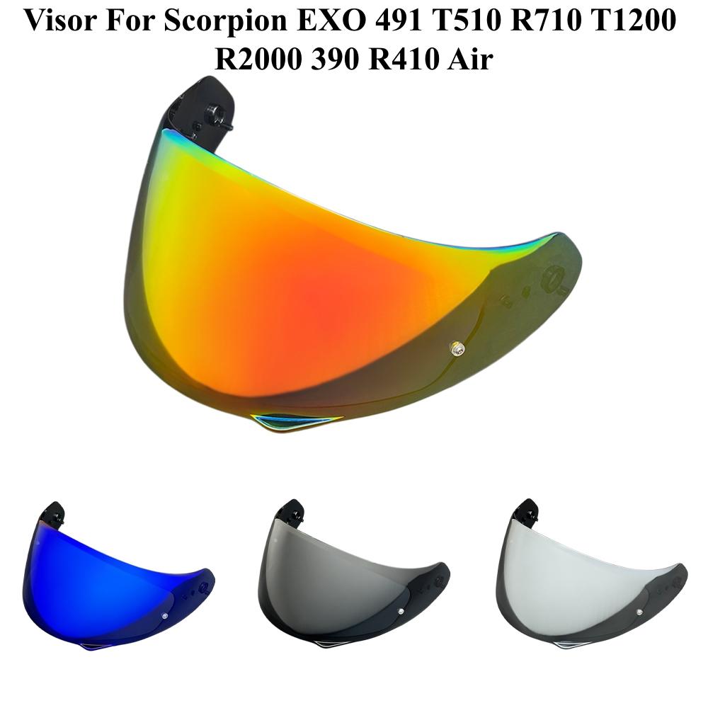 Visera para Casco para Scorpion EXO-491 T510 R710 T1200 R2000 390 R410 Pantalla Facial Air Protección UV Motocicleta Moto Casco AccesoriosSensores de Velocidad 6