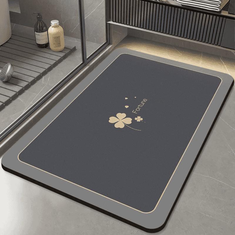 

Diatom Mud Quick-Dry Anti-Slip Floor Mat - Bathroom & Kitchen Use 40x60cm темно-серого