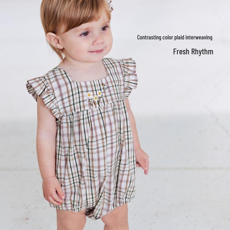 Babylove Gingham Summer Sleeveless Baby Bodysuit