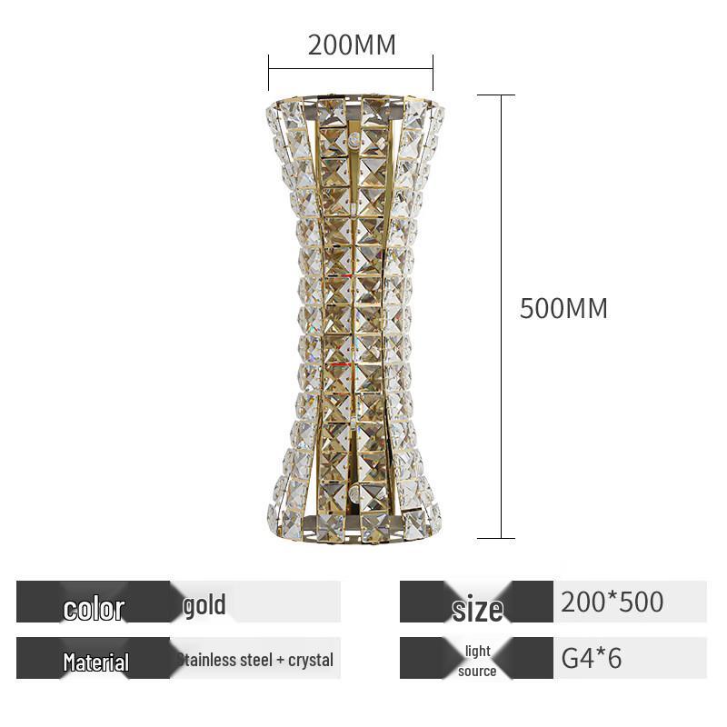 UOSU Золотой Настенный Светильник-Бра с Кристаллами, Перезаряжаемый