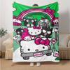 1pc Town Adventure Hello Kitty Blanket, Cute Home Decor Gift, Soft Throw Blanket, Living Room, Travel, Camping, Car Blankets, Beach, Office Naps, All-