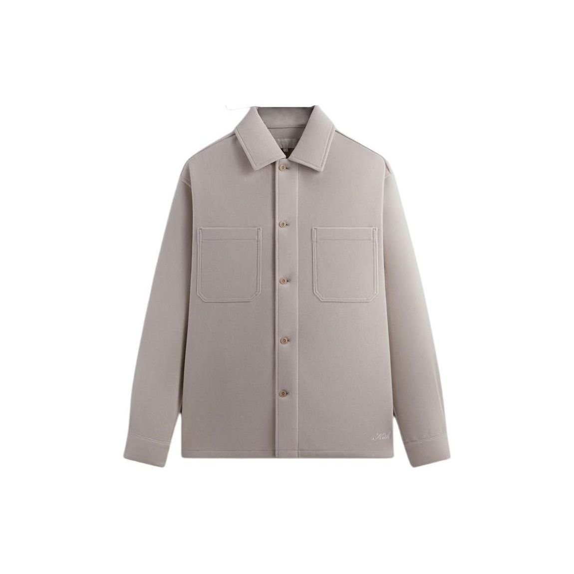 

Мужские топы Kith из фетрового джерси Ace с пирамидкой на пуговицах серые KHM031819-205 M