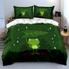 Frog Themed Rainy Day Decor Set Soft Comfortable Duvet Cover Bedding Set Included 1*Duvet Cover & 2*Pillowcases, Gift