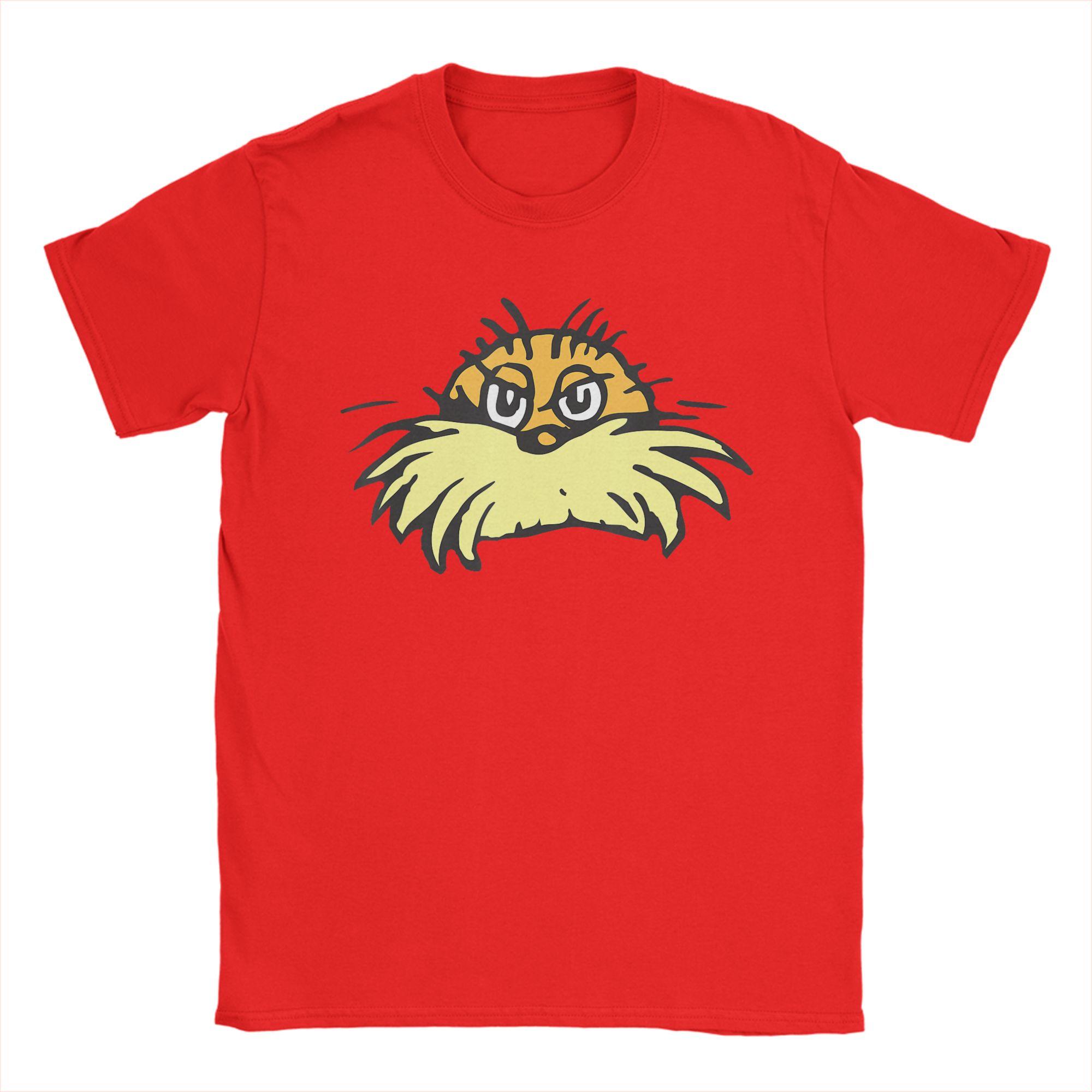 

Dr. Seuss The Lorax Face T Shirt Unisex Cotton Vintage T-Shirts Crewneck Tee Shirt Short Sleeve Tops Plus Size S