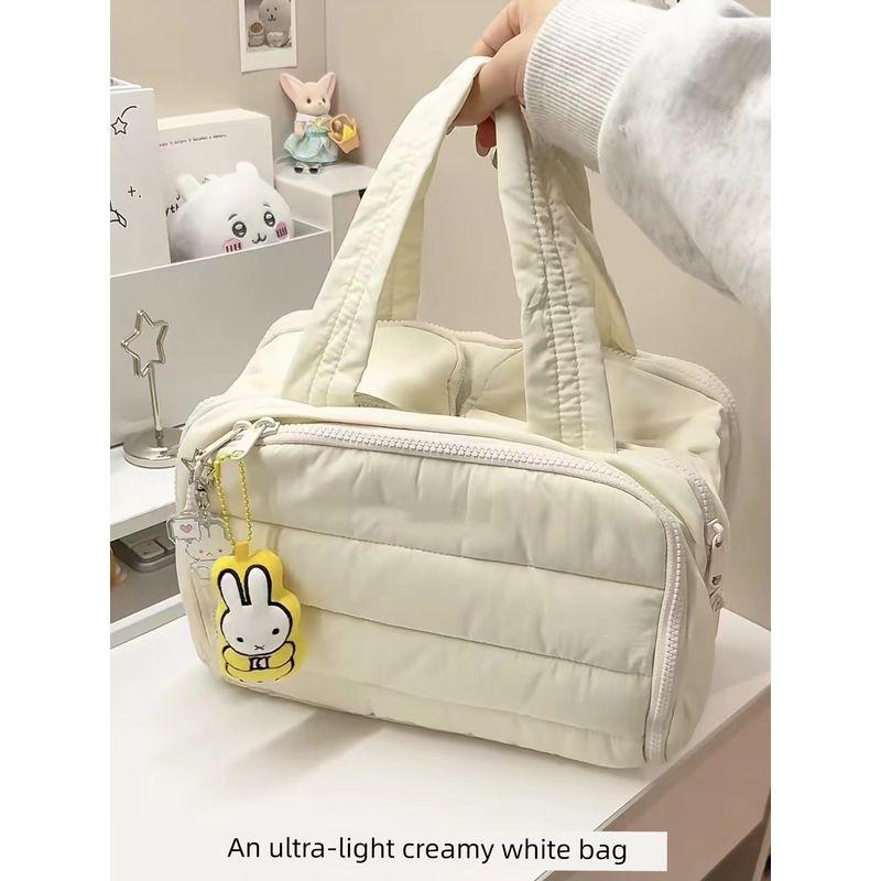 

Cosmetic Bag Large Capacity Bag Women 2025 New Portable Partition Storgage Bag Travel Wash Bag New White without pendant