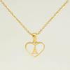 Personalized Heart Letter Necklace: Stainless Steel & Natural Shell Clavicle Chain
