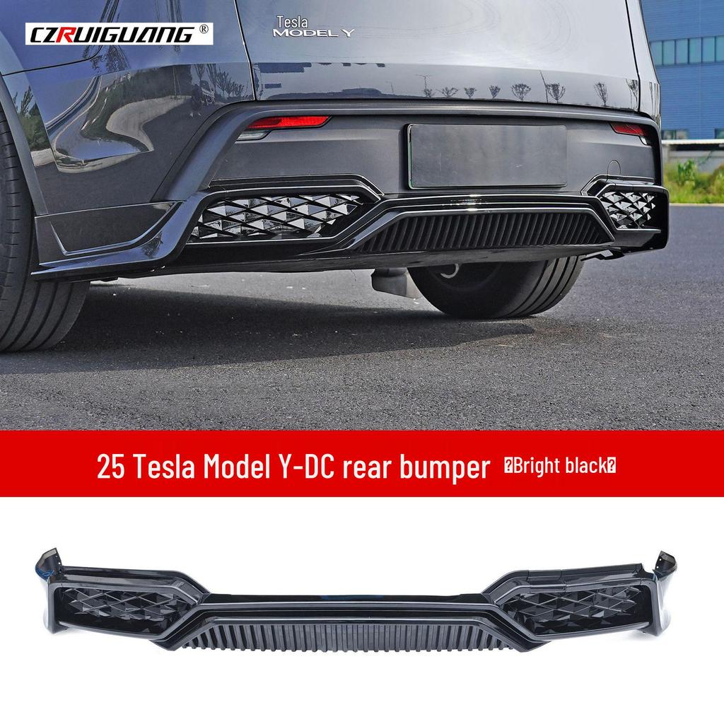 Tesla Model Y 2025 Body Kit: Rear Spoiler, Front Lip, Side Skirts, Tail Wing, Rear Diffuser, and Lip Extensions